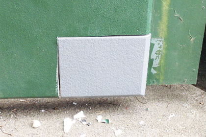 防護マットラテリアPU(野球場ユニット式)部分補修例3