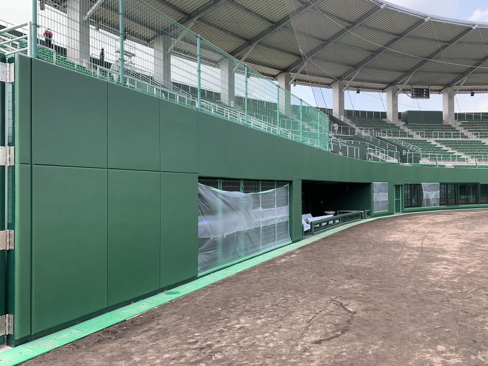 野球場ユニット式防護マット ラテリアPU 島根県出雲市野球場