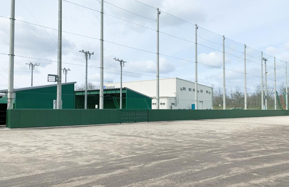 野球場ユニット式防護マット ラテリアPU 新潟県新潟市野球場