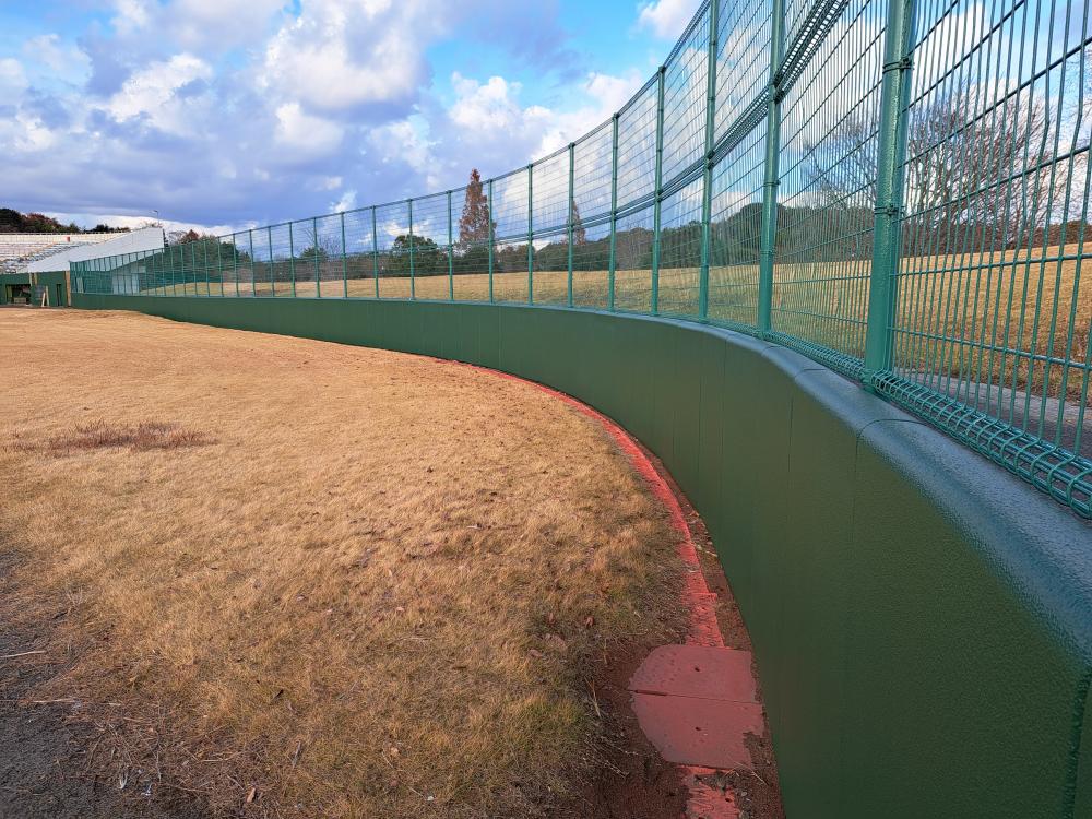 野球場ユニット式防護マット ラテリアPU 静岡県菊川市野球場